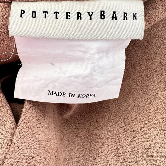 Pair POTTERY BARN Pillow Shams Standard Size Ultra Suede Patchwork Tan Western - Picture 4 of 16